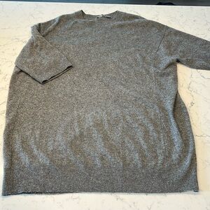 Vince Grey Oversized Cashmere Sweater Dress